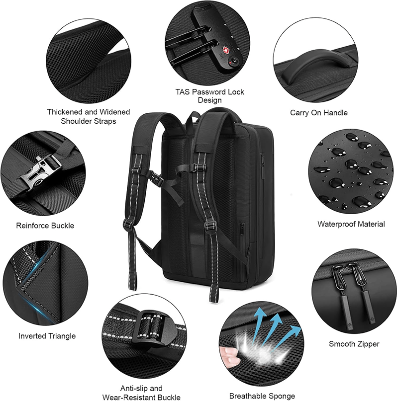 Travel Vacuum Backpack 70L Fit for 17.3 inch Laptop